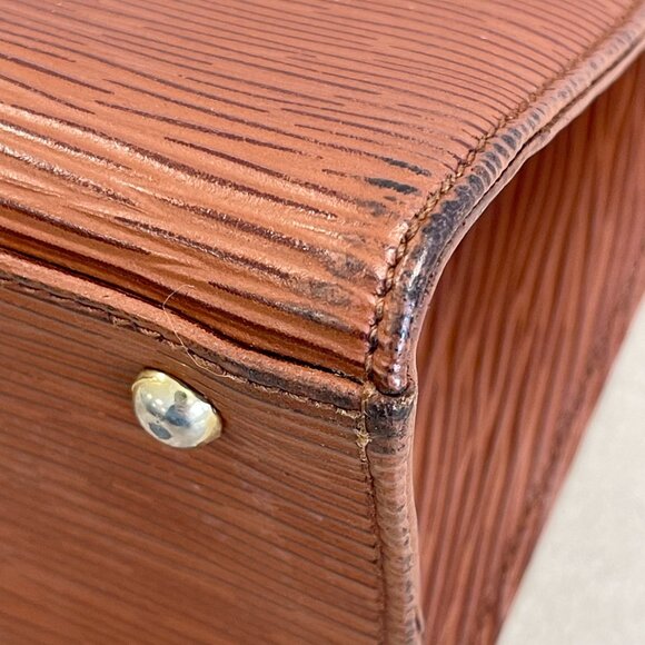 Fendi Vintage Brown Epi Leather Top Handle Bag - Preowned - Picture 6 of 15